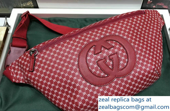 Gucci GG Leather Gucci-Dapper Dan Belt Bag 536416 Red 2018 - Click Image to Close