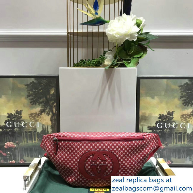 Gucci GG Leather Gucci-Dapper Dan Belt Bag 536416 Red 2018