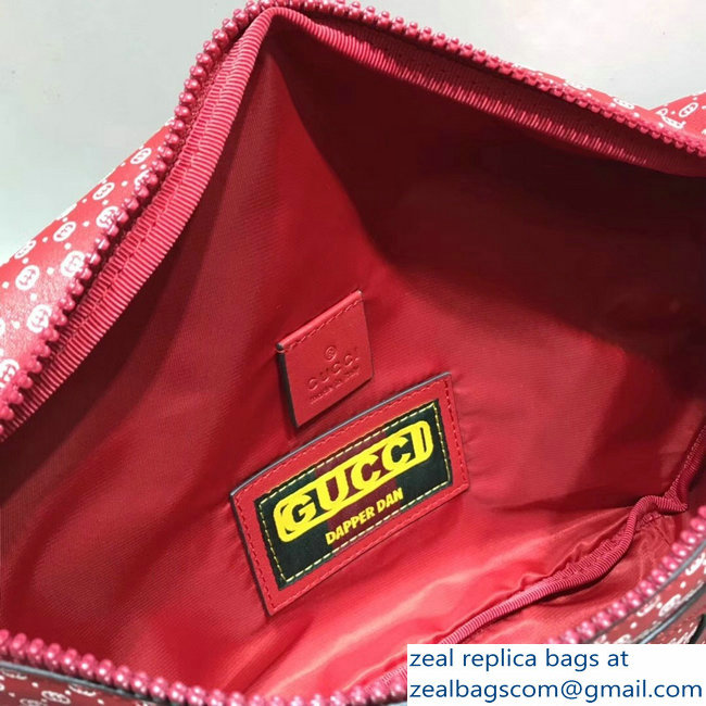Gucci GG Leather Gucci-Dapper Dan Belt Bag 536416 Red 2018