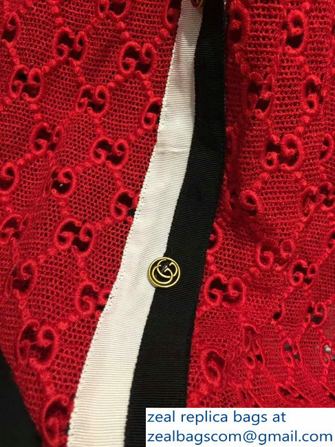 Gucci GG Long Cardigan Red 2018