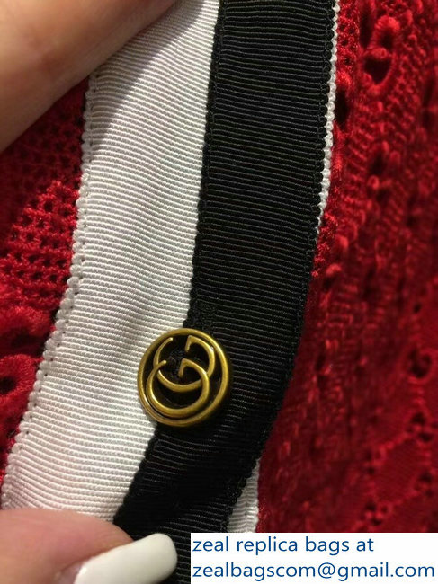 Gucci GG Long Cardigan Red 2018