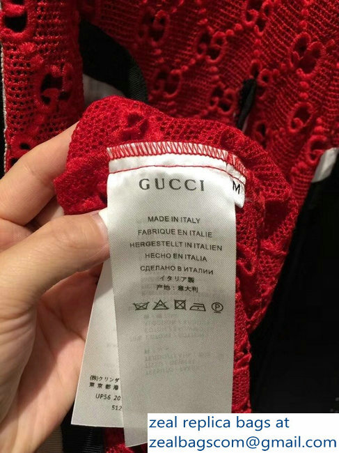 Gucci GG Long Cardigan Red 2018