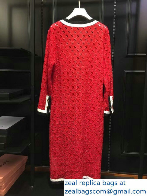 Gucci GG Long Cardigan Red 2018 - Click Image to Close