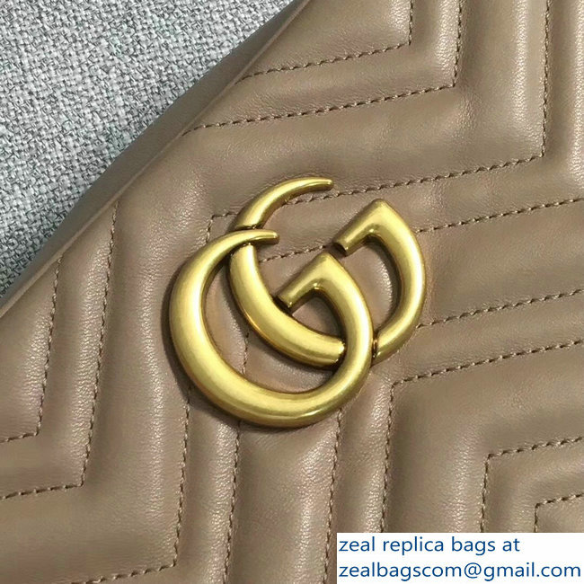 Gucci GG Marmont Chevron Shoulder Small Bag 447632 Nude - Click Image to Close