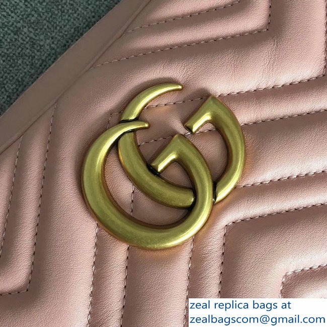 Gucci GG Marmont Chevron Shoulder Small Bag 447632 Pink