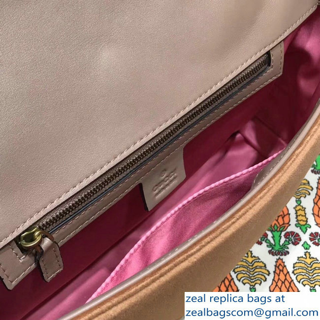 Gucci GG Marmont Matelasse Chevron Medium Chain Shoulder Bag 443496 Velvet Taupe 2018