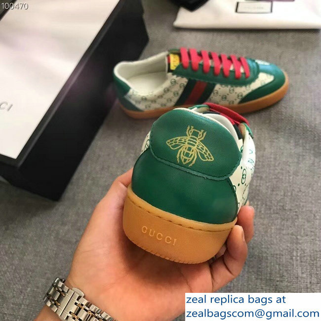 Gucci GG Pattern Web Gucci-Dapper Dan Lovers Sneakers Green 2018