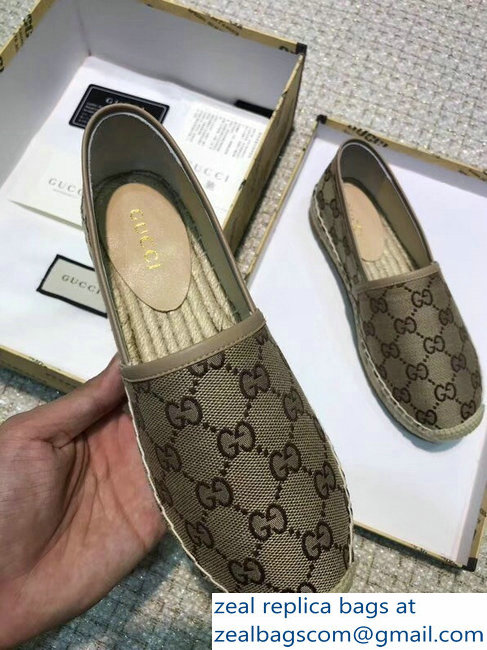 Gucci GG Supreme Canvas Espadrilles Beige