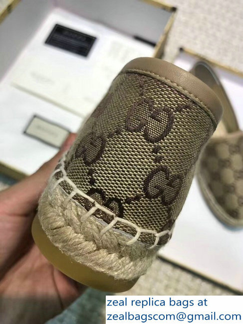 Gucci GG Supreme Canvas Espadrilles Beige - Click Image to Close