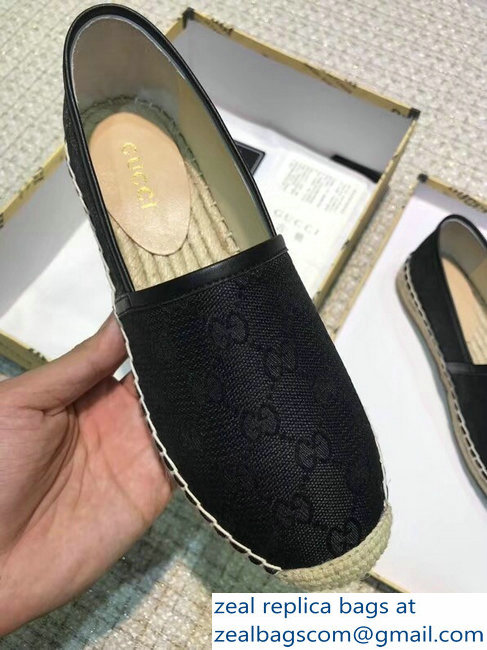 Gucci GG Supreme Canvas Espadrilles Black