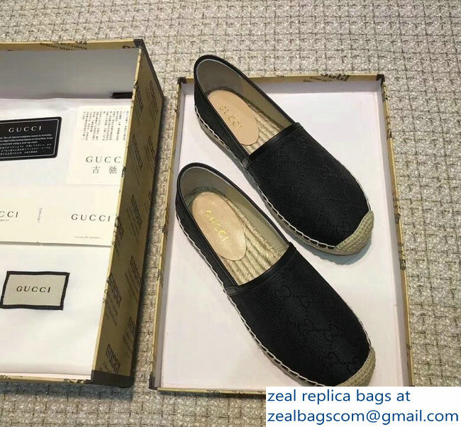 Gucci GG Supreme Canvas Espadrilles Black