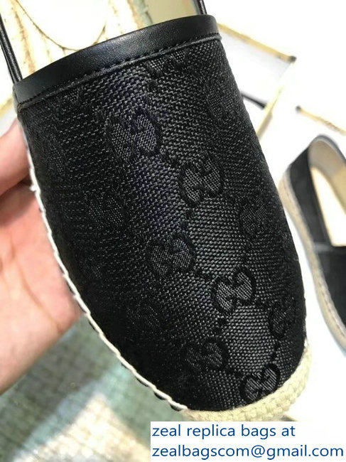Gucci GG Supreme Canvas Espadrilles Black - Click Image to Close