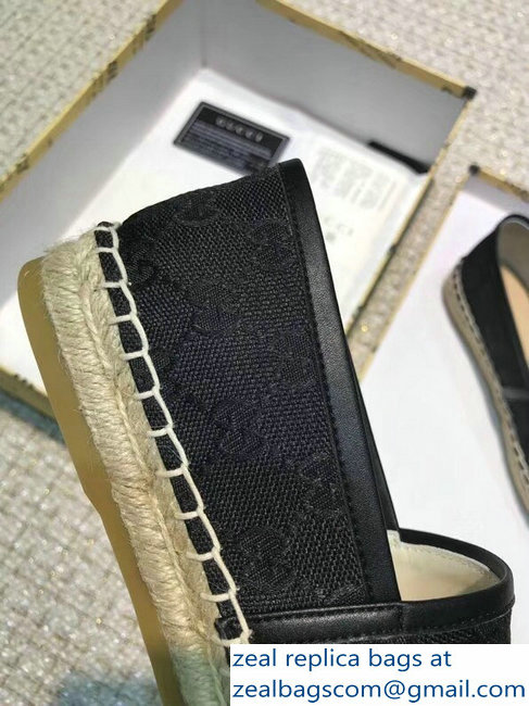 Gucci GG Supreme Canvas Espadrilles Black - Click Image to Close