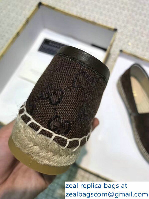 Gucci GG Supreme Canvas Espadrilles Coffee