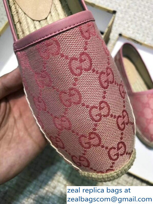 Gucci GG Supreme Canvas Espadrilles Pink