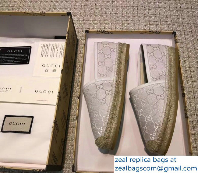 Gucci GG Supreme Canvas Espadrilles White