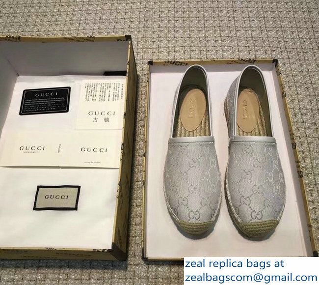 Gucci GG Supreme Canvas Espadrilles White