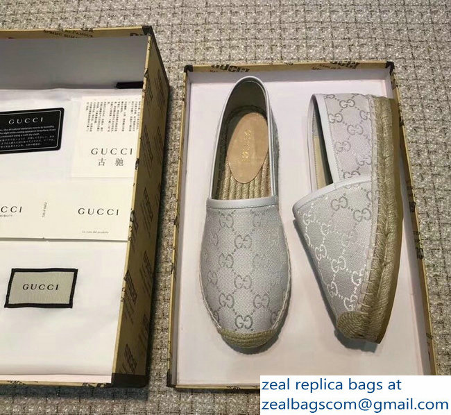 Gucci GG Supreme Canvas Espadrilles White