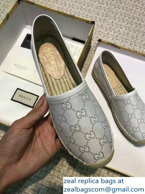 Gucci GG Supreme Canvas Espadrilles White