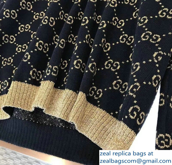 Gucci GG Sweater Black/Gold 2018 - Click Image to Close