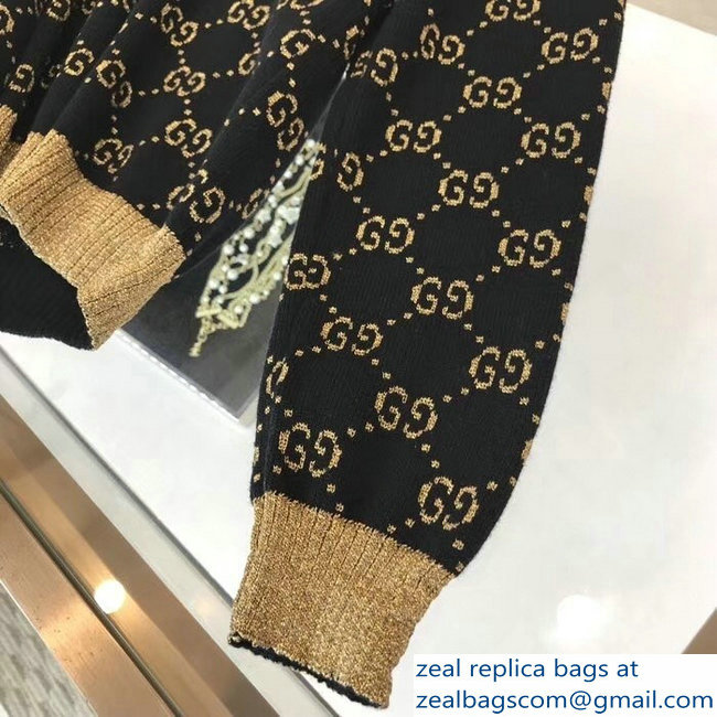 Gucci GG Sweater Black/Gold 2018 - Click Image to Close