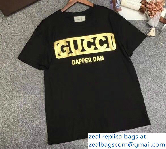 Gucci Gucci-Dapper Dan T-shirt Black 2018 - Click Image to Close