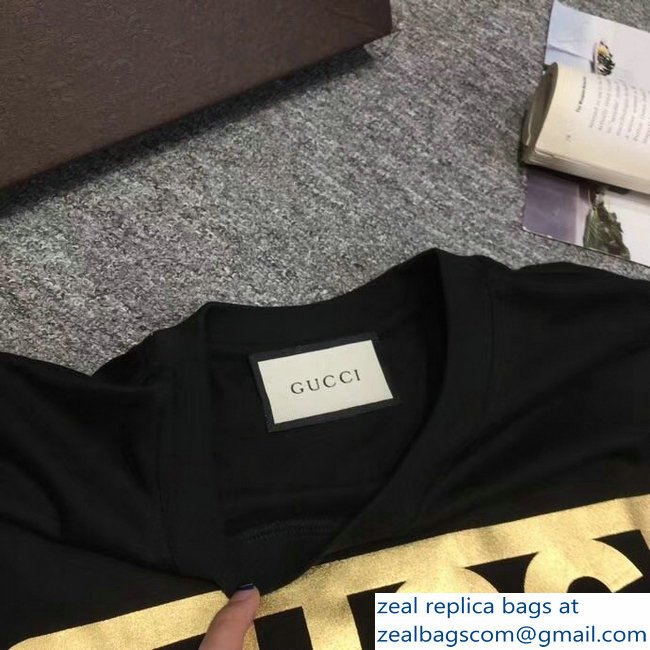 Gucci Gucci-Dapper Dan T-shirt Black 2018 - Click Image to Close