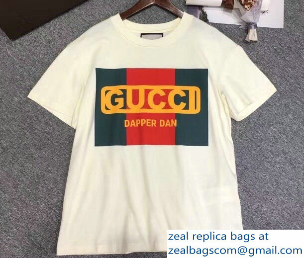 Gucci Gucci-Dapper Dan T-shirt White 2018 - Click Image to Close