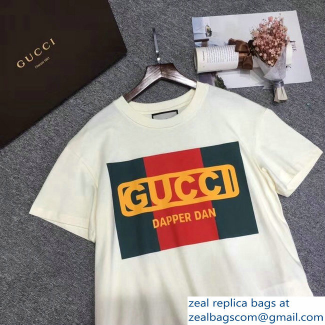 Gucci Gucci-Dapper Dan T-shirt White 2018 - Click Image to Close