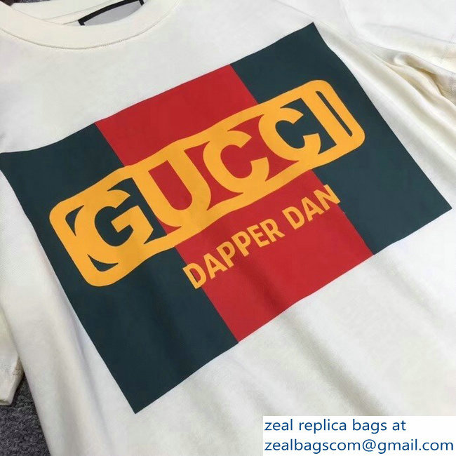 Gucci Gucci-Dapper Dan T-shirt White 2018 - Click Image to Close