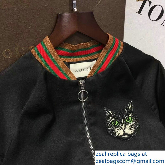 Gucci Guccify Cat Black Jacket 2018