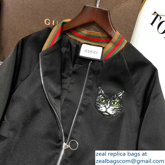 Gucci Guccify Cat Black Jacket 2018 - Click Image to Close
