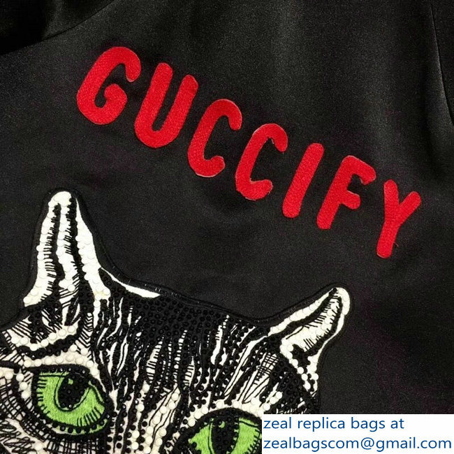 Gucci Guccify Cat Black Jacket 2018