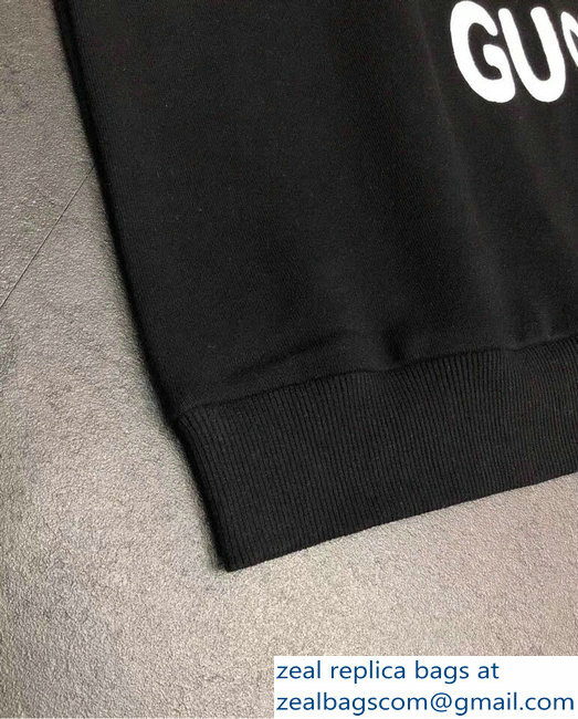 Gucci Guccy Teddy Bear Black Sweatshirt 2018