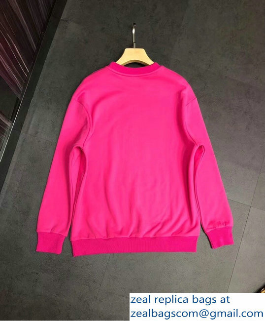 Gucci Guccy Teddy Bear Fuchsia Sweatshirt 2018 - Click Image to Close