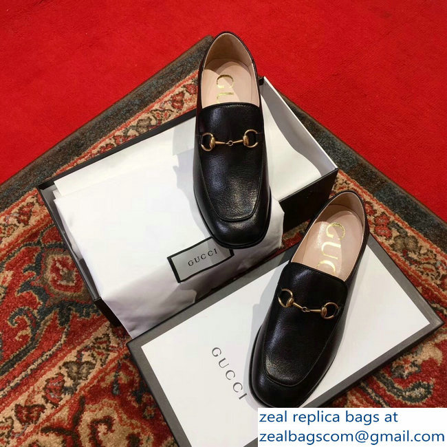 Gucci Horsebit Black Leather Loafers With Crystals 523097 2018 - Click Image to Close