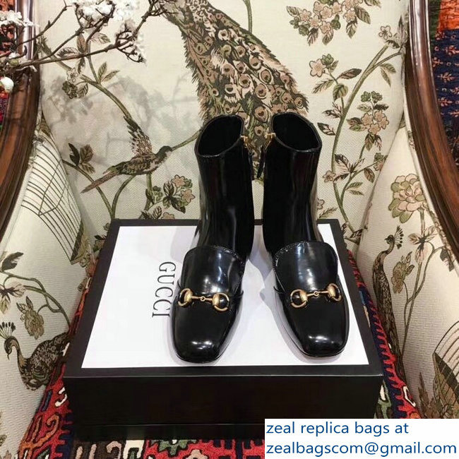 Gucci Horsebit Leather Boots Black 2018