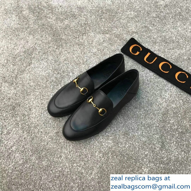 Gucci Horsebit Leather Loafer All Black