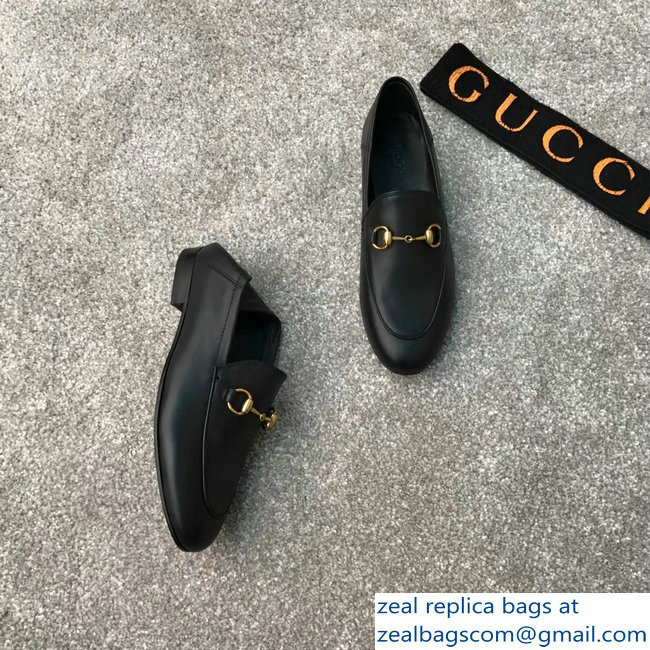 Gucci Horsebit Leather Loafer All Black