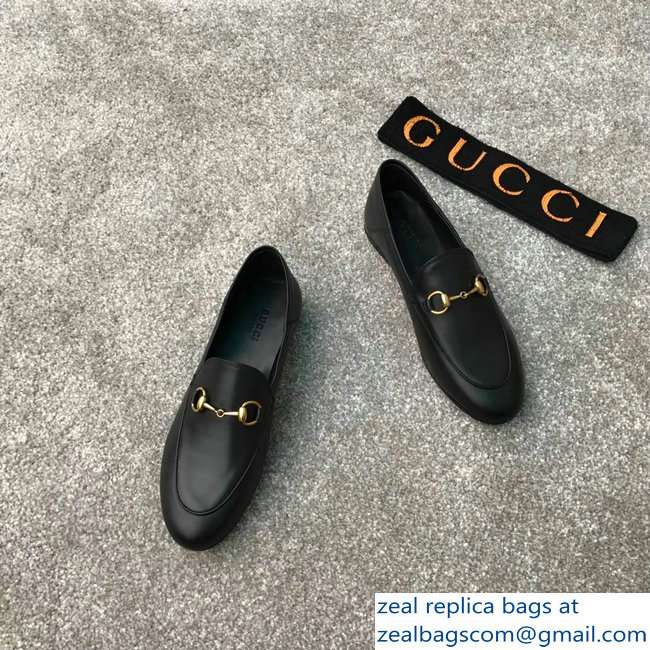 Gucci Horsebit Leather Loafer All Black