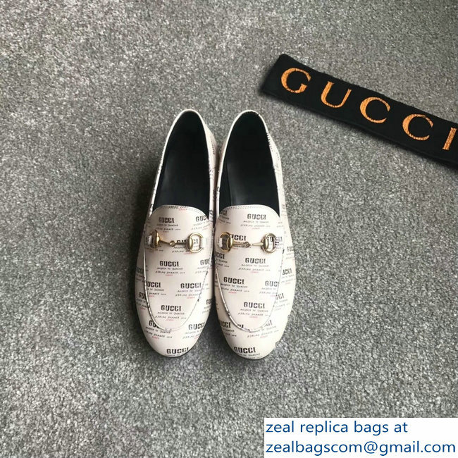 Gucci Horsebit Leather Loafer Gucci Stamp Print - Click Image to Close