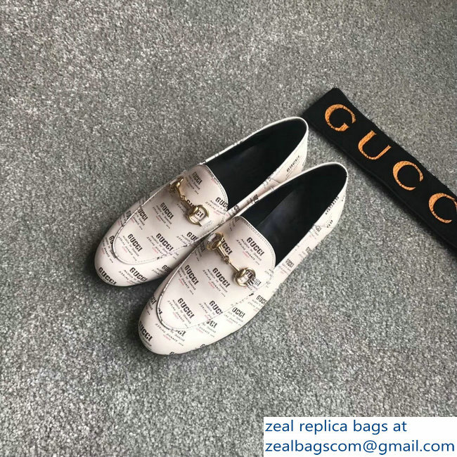 Gucci Horsebit Leather Loafer Gucci Stamp Print - Click Image to Close