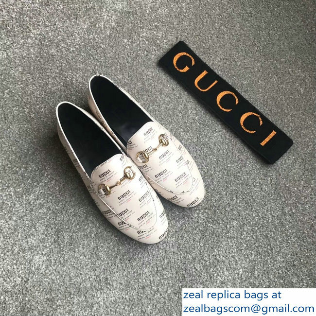 Gucci Horsebit Leather Loafer Gucci Stamp Print