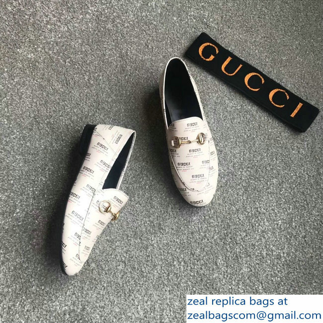 Gucci Horsebit Leather Loafer Gucci Stamp Print - Click Image to Close
