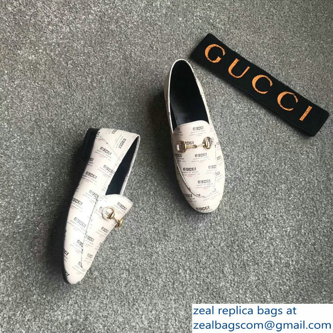 Gucci Horsebit Leather Loafer Gucci Stamp Print