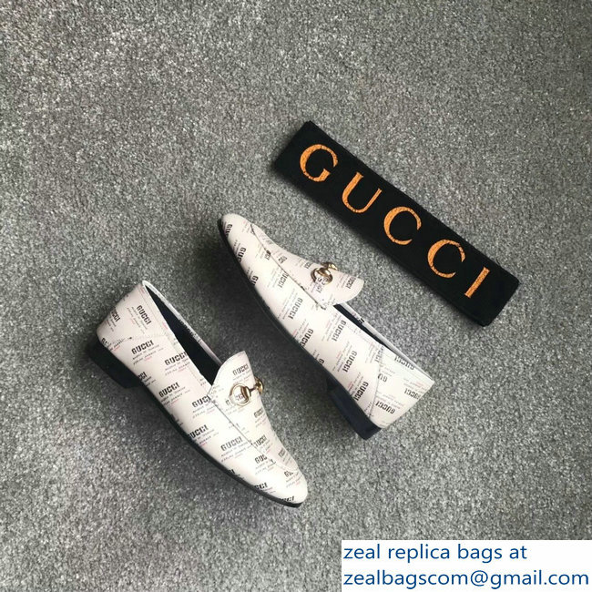 Gucci Horsebit Leather Loafer Gucci Stamp Print - Click Image to Close