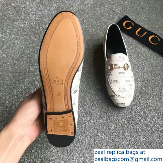 Gucci Horsebit Leather Loafer Gucci Stamp Print