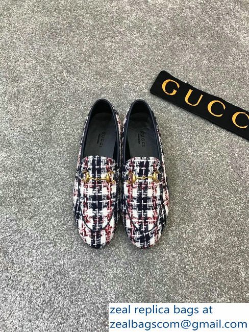 Gucci Horsebit Leather Loafer Jordaan Tweed Check