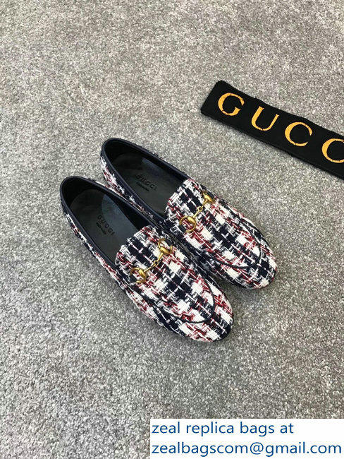 Gucci Horsebit Leather Loafer Jordaan Tweed Check