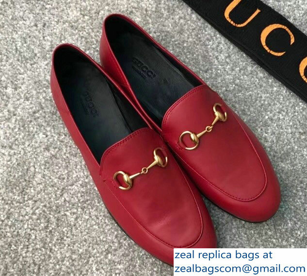 Gucci Horsebit Leather Loafer Red/Black - Click Image to Close